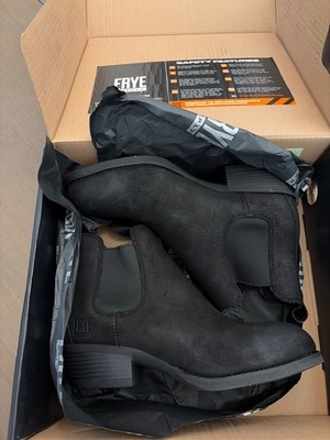 Women s  Black Frye Chelsea Work Boot, brand new in box