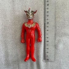 Ultraman Leo Soft Vinyl Figure Popy Red Plastic 13cm Vintage Japan Toy