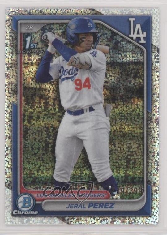 2024 Bowman Chrome Prospects Speckle Refractor /299 Jeral Perez #BCP-158