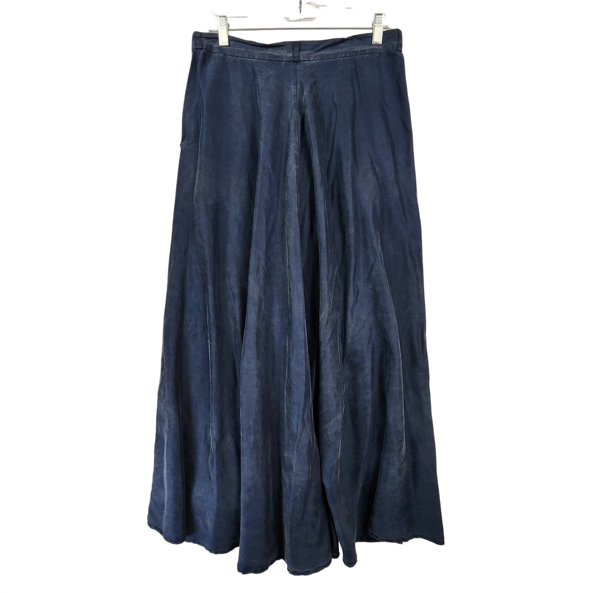 Avon Fashions 15/16 Blue Silk Maxi Skirt Vintage High Waist Cottagecore Flowy View 2
