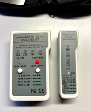 ENHANCED NETWORK CABLE TESTER NETWORK CABLE TERMINATOR MODEL #251452 