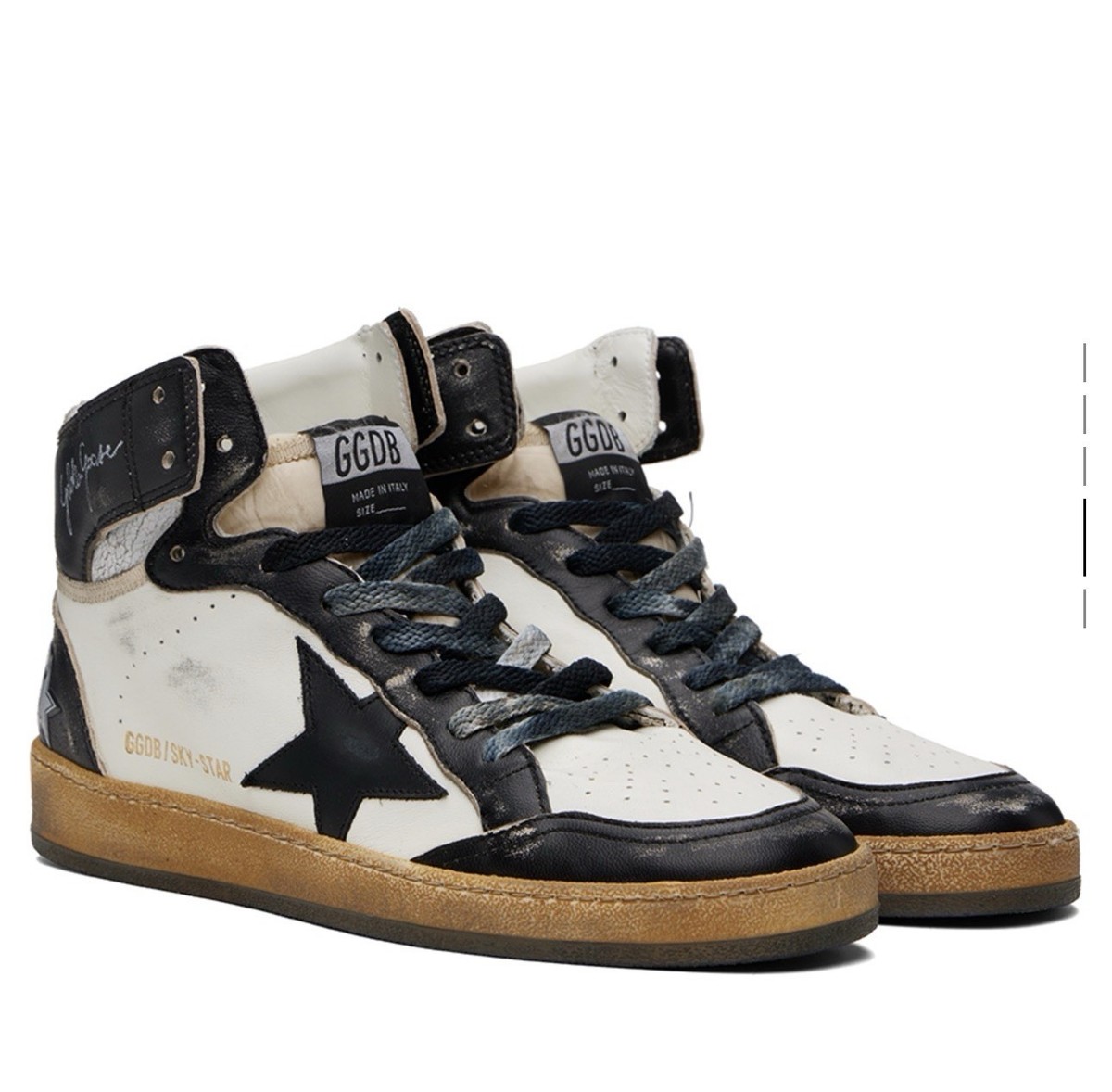  White & Black High-Top Sneakers Golden Goose High Top Sneakers - Black Sizes 7-16, Girls  main image 2