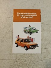 Vintage 1977 Volkswagen Diesel Rabbit Dealer Sales Brochure