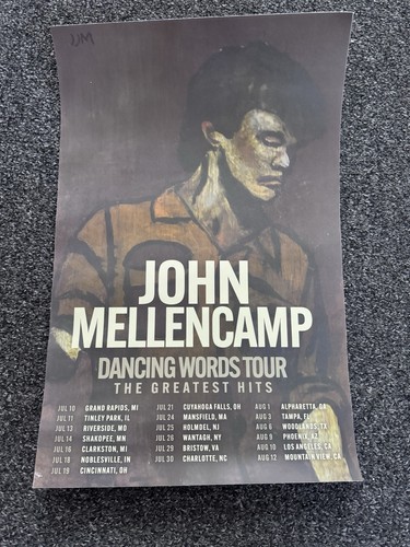 John Mellencamp 2026 Dancing Words Tour, Greatest Hits Limited Poster Art Litho