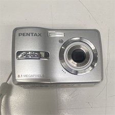 Pentax Optio Compact Digital Camera 8.1MP 3x Zoom Silver Date/Time Stamp