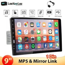 9'' Single 1 Din Car Stereo Radio Touch Screen Mirror link Bluetooth FM
