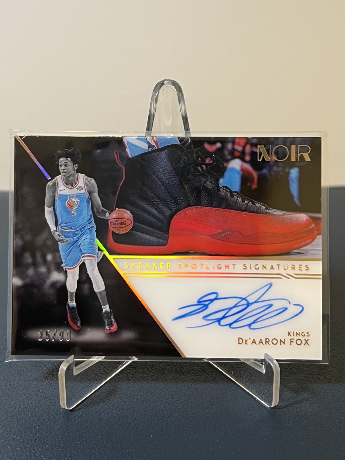 De’Aaron Fox Panini Noir 20-21 Sneaker Spotlight Signatures Auto /99