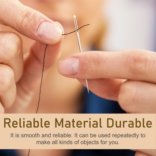 50 Pcs Sewing Needles Large Eye Hand Sewing, 5 Sizes Embroidery Needles, Hand... - Picture 4 of 6