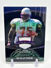 2008 Bowman Sterling Black Refractor Jersey Vince Wilfork Patriots HOF /50
