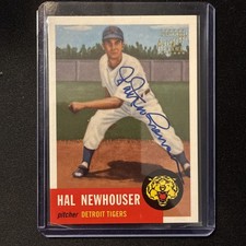 HAL NEWHOUSER AUTOGRAPH - 1997 TOPPS STARS ROOKIE REPRINT -DETROIT TIGERS LEGEND