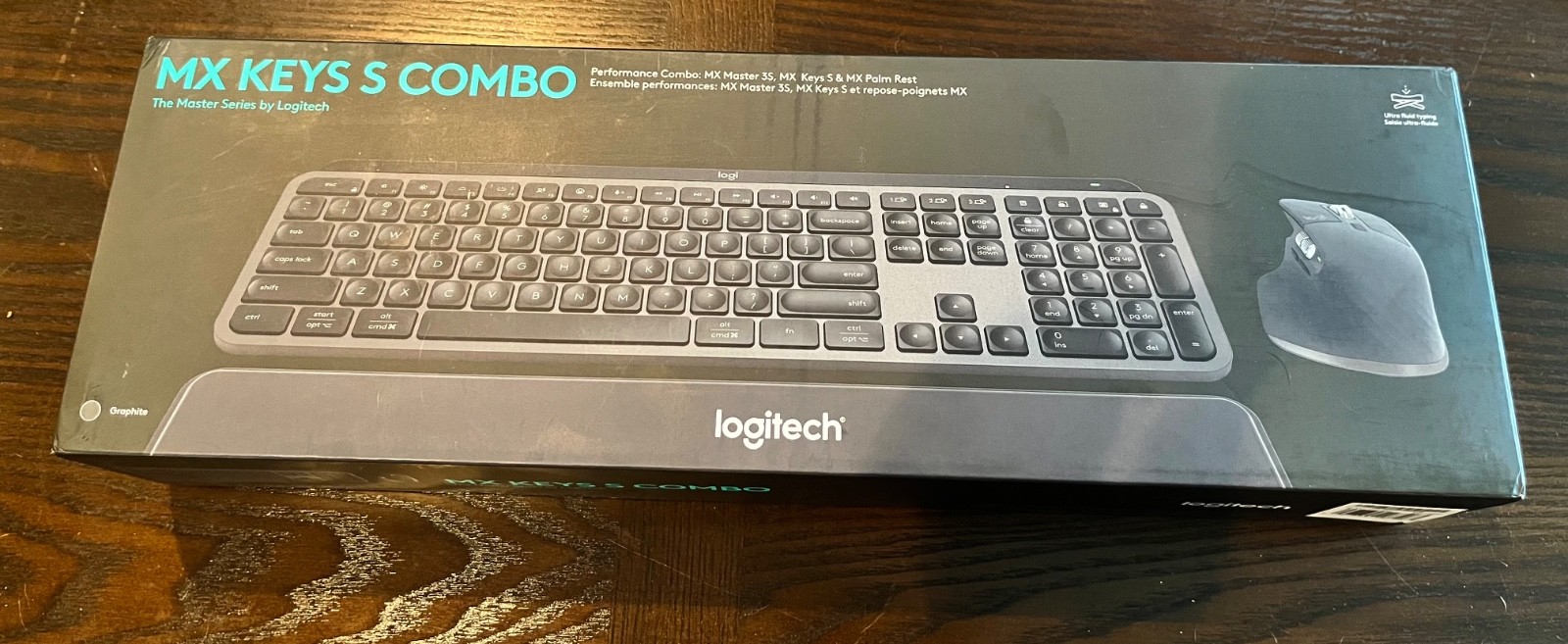 Logitech MX Keys S Combo - Performance Wireless Keyboard and Mouse w/ Palm Rest