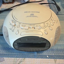 SONY Dream Machine ICF-CD831 CD Alarm Clock Radio Tested Working Off White