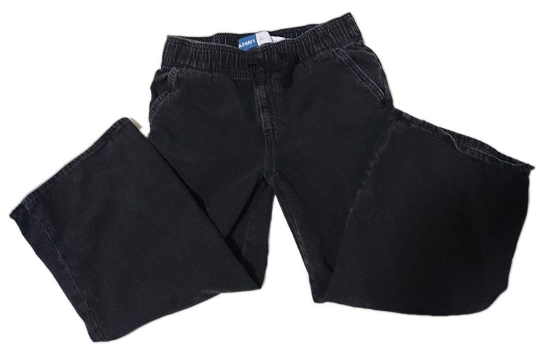 Kids Girls Wide Leg Baggy L 10-12 Black Jeans Old Navy High Rise Baggy Soft 