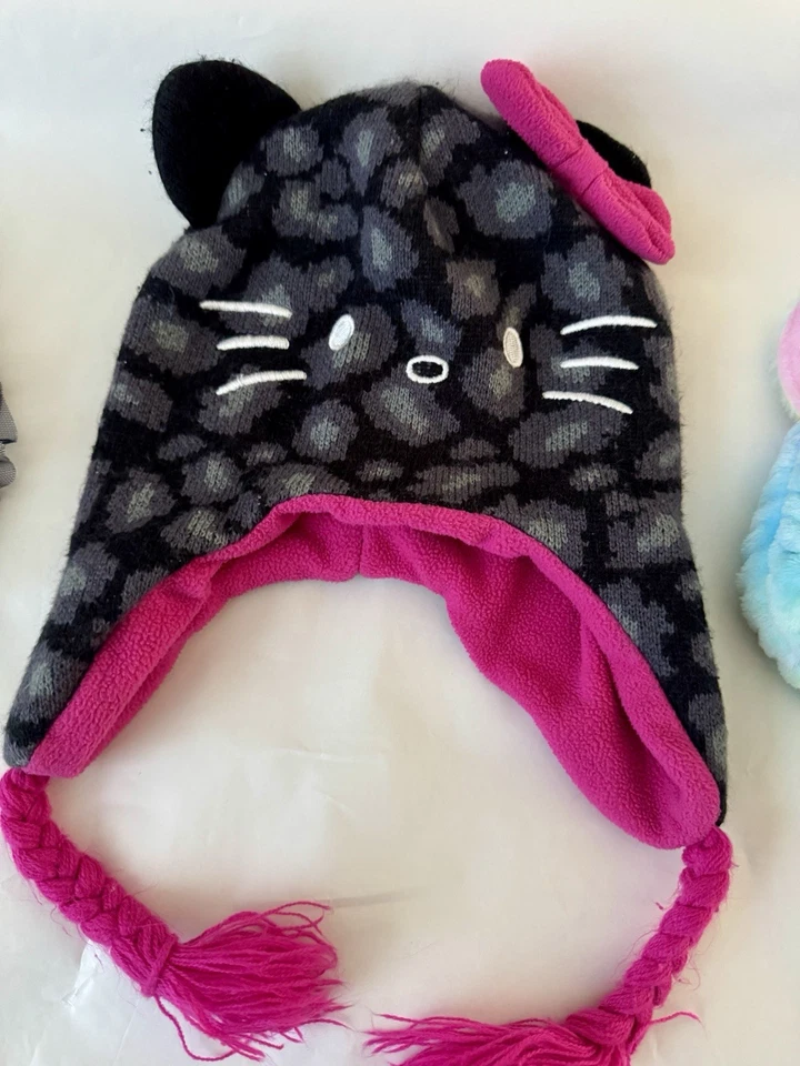 Lote de 3 tiaras e gorros acessórios de cabelo para meninas Hello Kitty idades 3-4 - Imagem 2 de 4