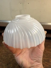 Vintage Smaller Size Miniature Shade Milk Glass Kerosene Oil Lamp Shade Part