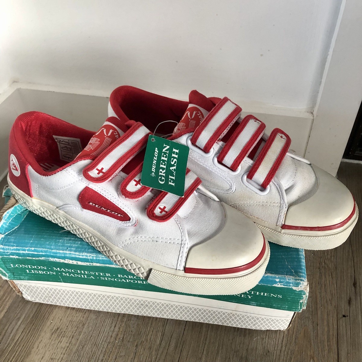 Discount Dunlop Dunlop Green Flash 8s Mens Retro Style Canvas