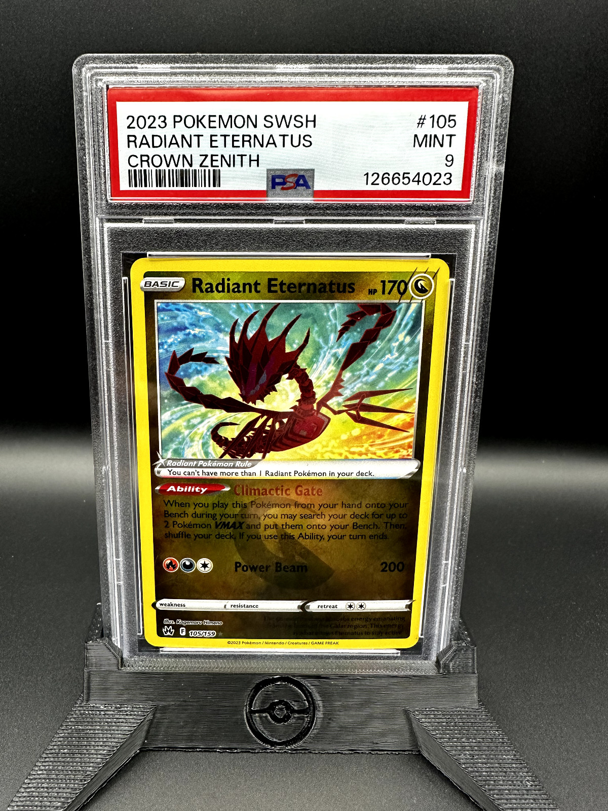 Radiant Eternatus 2023 Pokemon Sword And Shield Crown Zenith #105 PSA 9 Mint