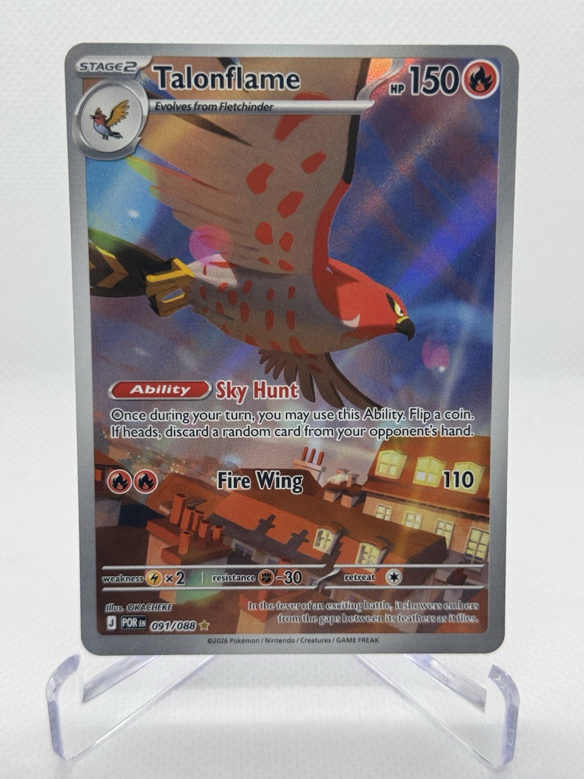 Talonflame 091/088 Me03: Perfect Order Holo - Lightly Played