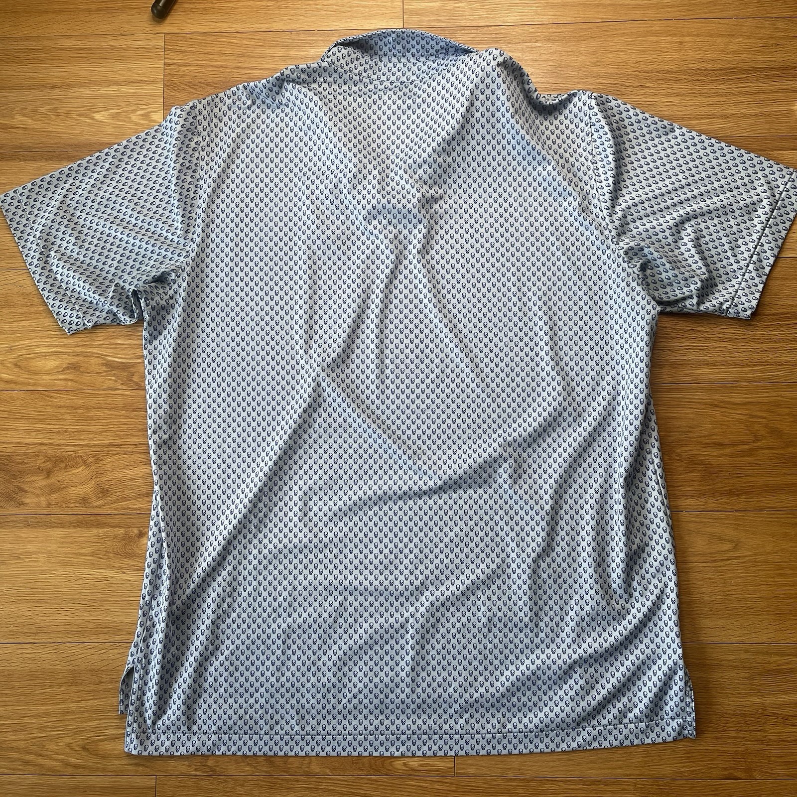 Peter Millar Summer Comfort Polo Shirt NBA Dallas Mavericks Skull AOP Men's XL image 5