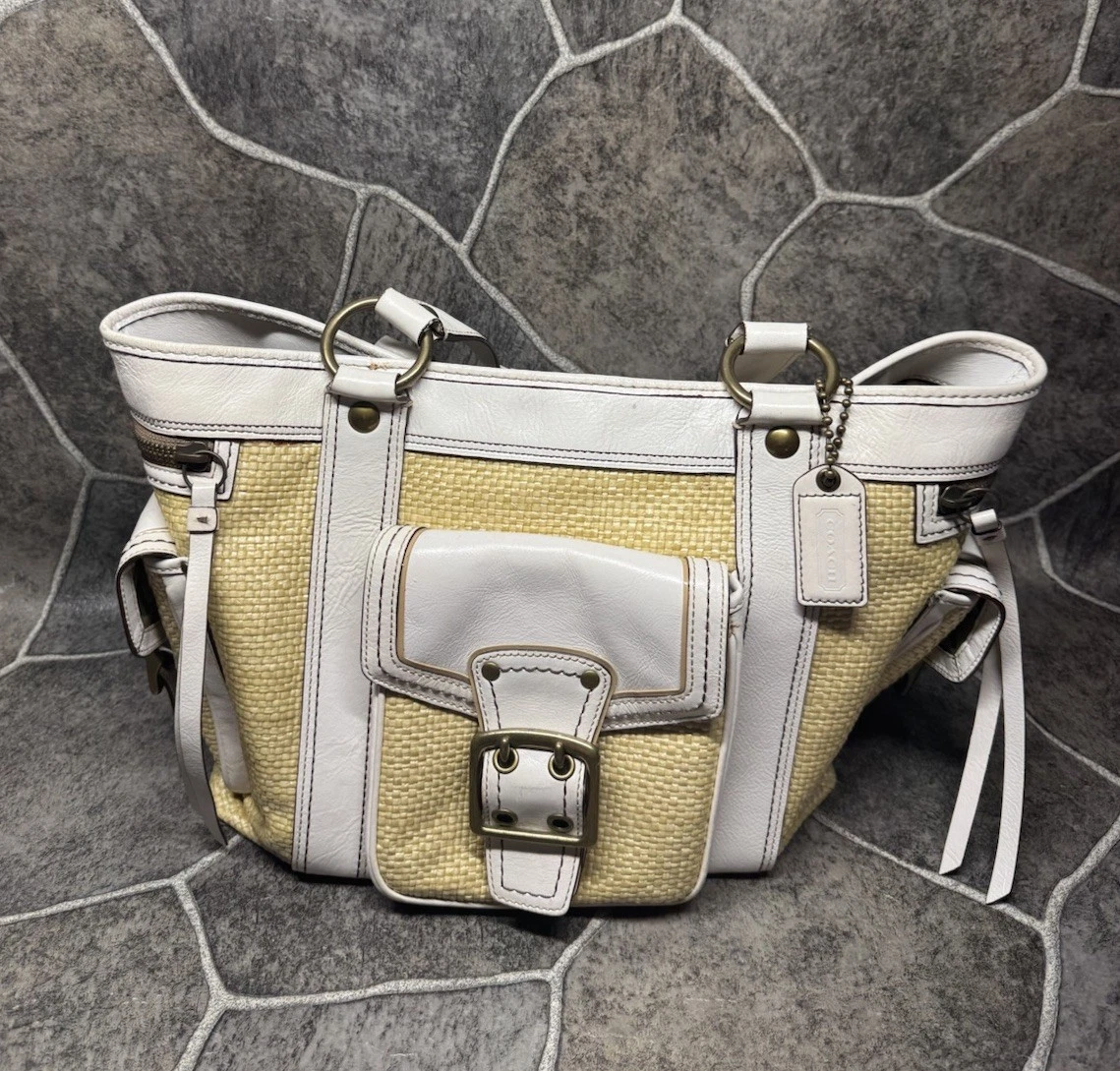 Coach Legacy Large Straw Exterior Bags & Handbags for Women for