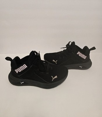 PUMA Wired Unisex Kids Athletic Sneaker Black Lace-Up Mesh Low Top US 7