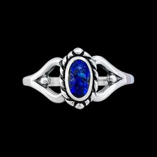 925 Sterling Silver ring, Lapis lazuli Ring , Size 8 Ring
