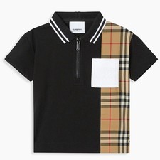 Burberry Kids  Mini Mathew Vintage-Check Panel Polo ShirtSize 6 Months