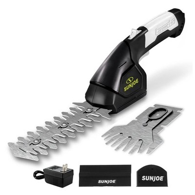 Sun Joe 2 in 1 Cordless Handheld Grass Shear and Hedge Trimmer, 7.2-Volt, Black