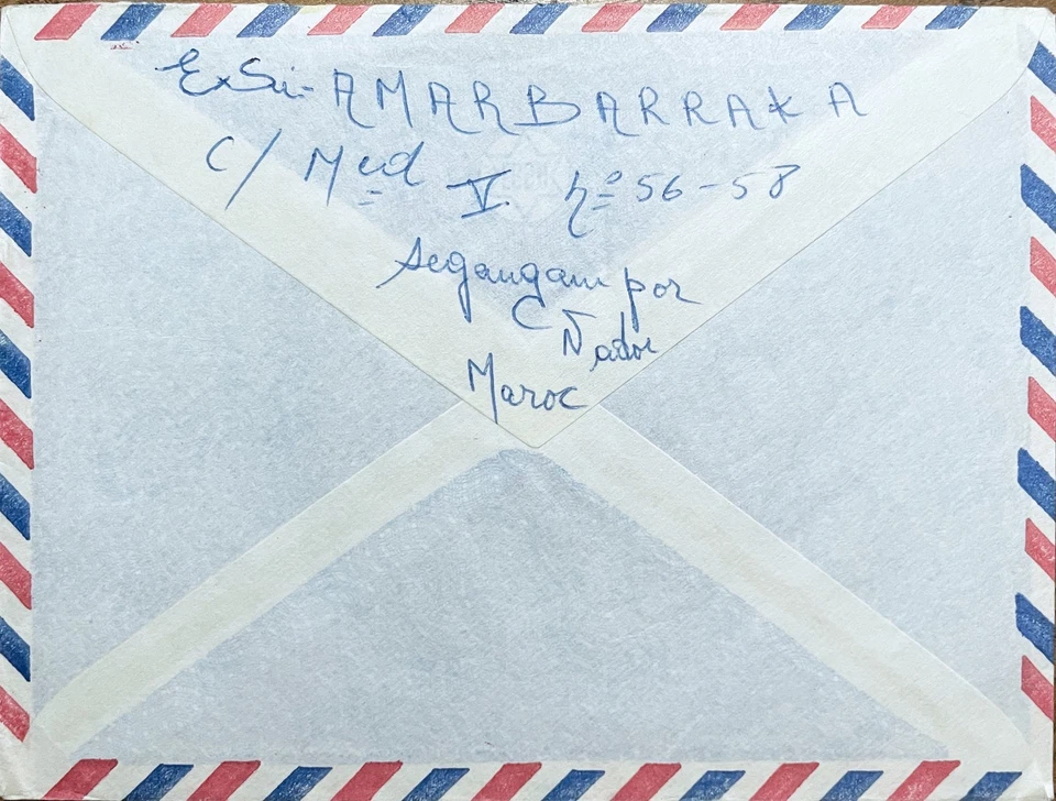 MAROC 1969 TàD Agence Postale de SEGANGAN sur LSC avion pour l'Allemagne - Immagine 2 di 2