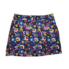 Boden Ponte A-line Mini Skirt Size US 10R Floral Pockets Stretch EXCELLENT