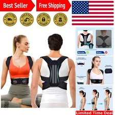 Effortless Posture Improvement with Comfortable Adjustable Back Brace for Adults