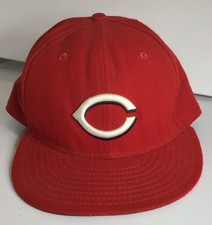 Vintage Cincinnati Reds New Era Fitted Hat Cap Sz 7 1/2 MLB On Field 80s 90s