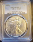 Vtg  2018 American Eagle PCGS MS70 Bullion-0.999 Silver 1 Oz Ounce Art Rare Coin