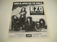 EZO with FIRE FIRE ...Fabulous Group From Japan original 1989 Promo Display Ad