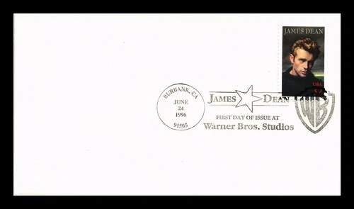 DR JIM STAMPS US COVER JAMES DEAN LEGENDS OF HOLLYWOOD FDC UNCACHETED