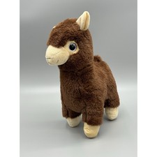 Nanco Plush Llama Alpaca 12" Tall Brown Stuffed Animal
