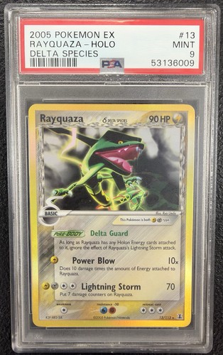 PSA 9 Rayquaza 13/113 2005 Delta Species Holo Rare Pokemon Card