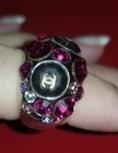 Vintage Chanel Rare Hologram CC 18k GP Limited Ed Gold Crystal Silver Ring 6 — photo 3