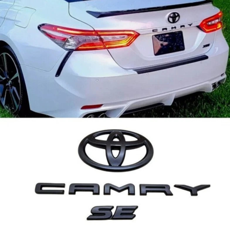 3PCS 2018-2023 TOYOTA CAMRY SE Matte Black EMBLEM OVERLAY KIT PT948-03191-02