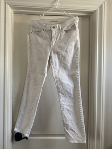 Levi Strauss & Co Womens Classic Straight White Denim Jeans Size 29 Mid Rise
