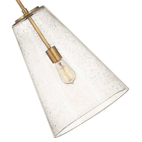 Hinkley Vance 13" Wide Heritage Brass and Glass Pendant Light - Picture 9 of 10