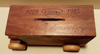 1985 Logomobile Tom's Toasted Peanuts Snacks Wood Delivery Truck Coin Piggy Bank — photo 2