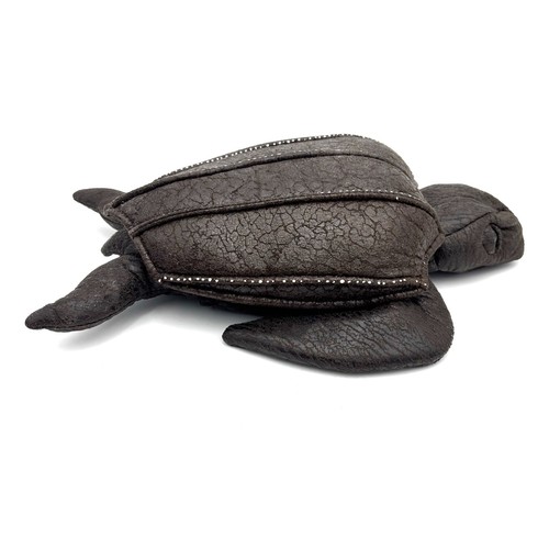 Folkmanis Leatherback Sea Turtle Realistic Plush Hand Puppet 12 inch Brown - Picture 4 of 6