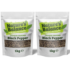 Cracked Black Pepper Coarse Ground 2kg Crushed Peppercorn Spice Natures Balance