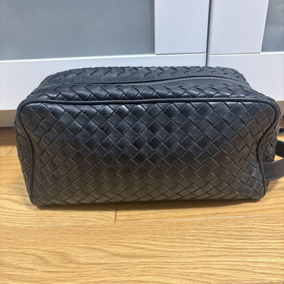Bottega Veneta Braided Black Leather Medium Clutch Bag