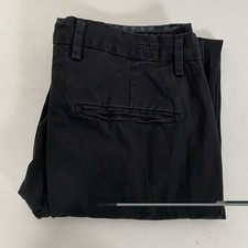 SWS Essewesse Mens Black Straight Stretch Chino Pants Size 32 Good Worn