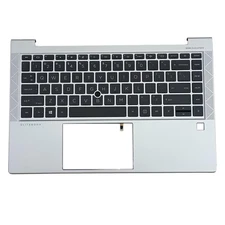 Replacement Laptop Upper Case Palmrest Backlit Keyboard Assembly Part for H P...