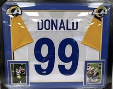 AARON DONALD Autographed Jersey Framed BECKETT COA SB LVI RARE Los Angeles Rams