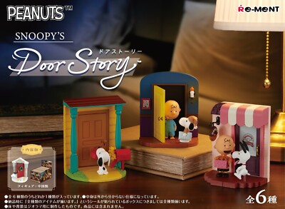 RE-MENT Peanuts Snoopy's Door Story Mini Figure Diorama Toy