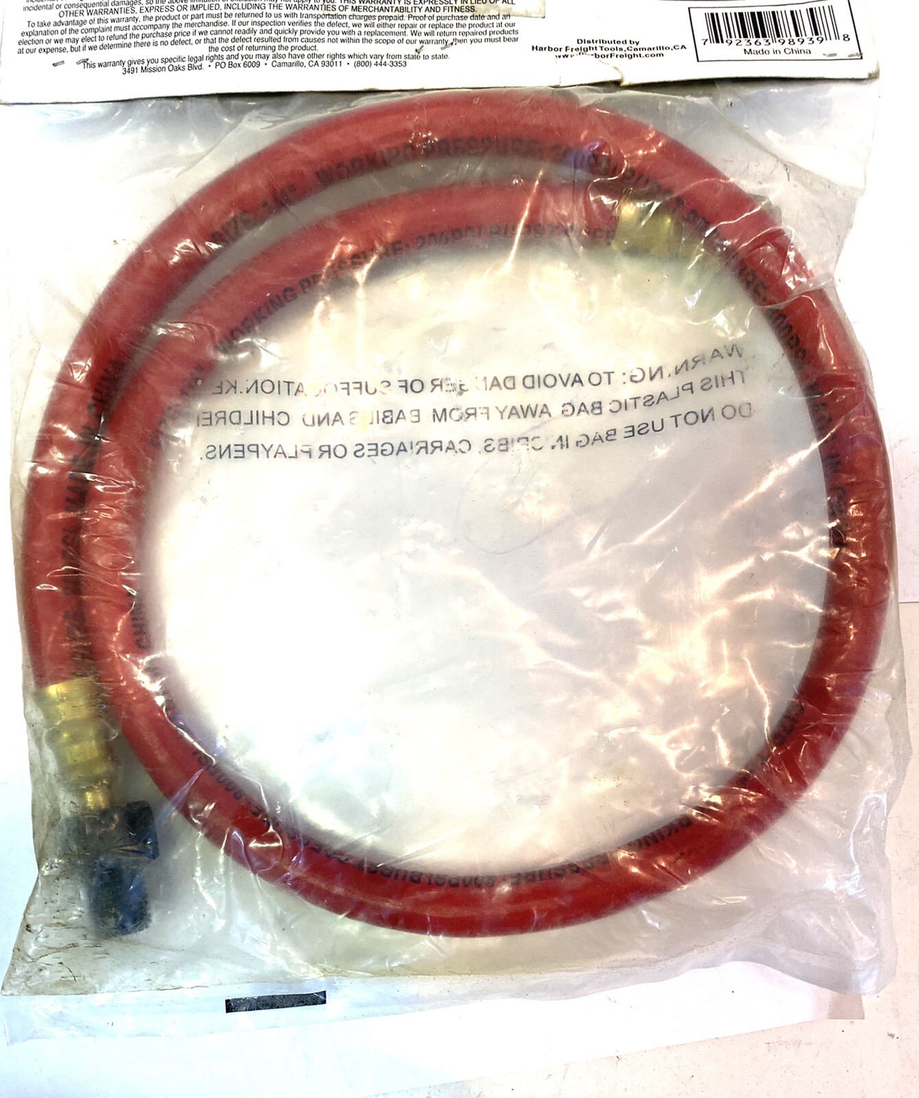 REPLACEMENT AIR HOSE WHIP 1/4" NPT 200 PSI Air Compressor Swivel End 2